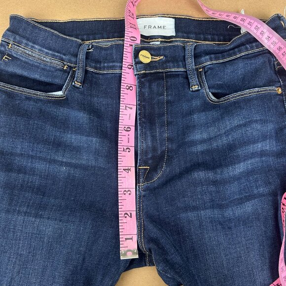 Frame Le High Skinny Jeans Womens 29 Blue Split Ankle Five Pocket - Picture 6 of 12